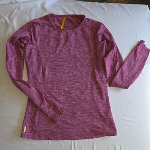 Lole Heathered Plum Crew Neck Long Sleeve